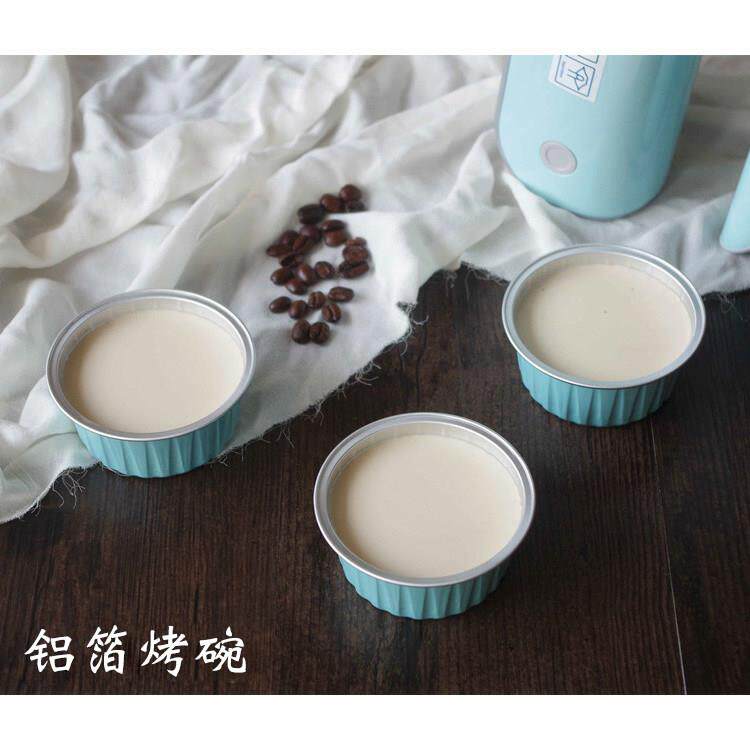 烘焙50套圆形铝箔碗蛋糕杯巴斯克烤碗锡纸布丁杯慕斯杯雪媚娘杯