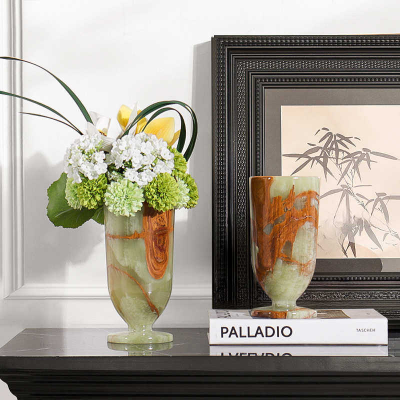 中古风天然玉石花瓶摆件样板间售楼处书房小众高端装饰品摆件,家居饰品,花瓶,淘宝优惠券,粉丝福利购,淘宝优惠卷