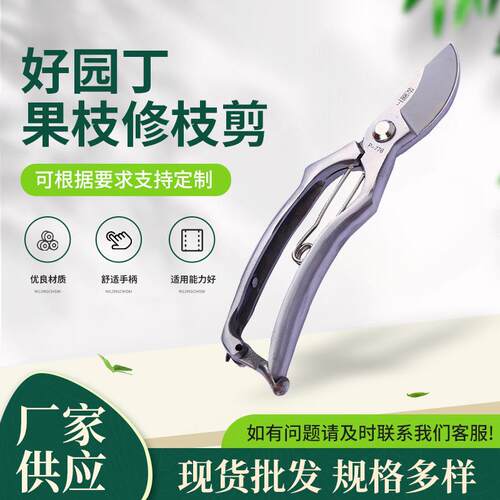 台湾整体锻造果枝修枝剪 园艺工具修剪树枝剪刀 植物修花枝园林剪