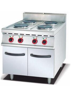 电热四头煮食炉商用连柜座立式煮食炉圆板方板组合豪华炉电焗炉