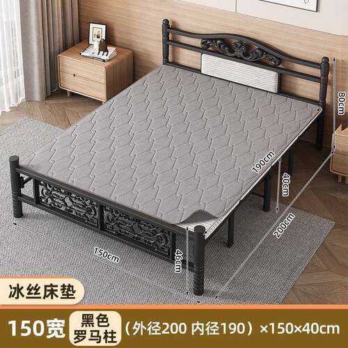 加固单人折叠床双人床成人家用简易床午休木板床铁床1m1.2m1.5米