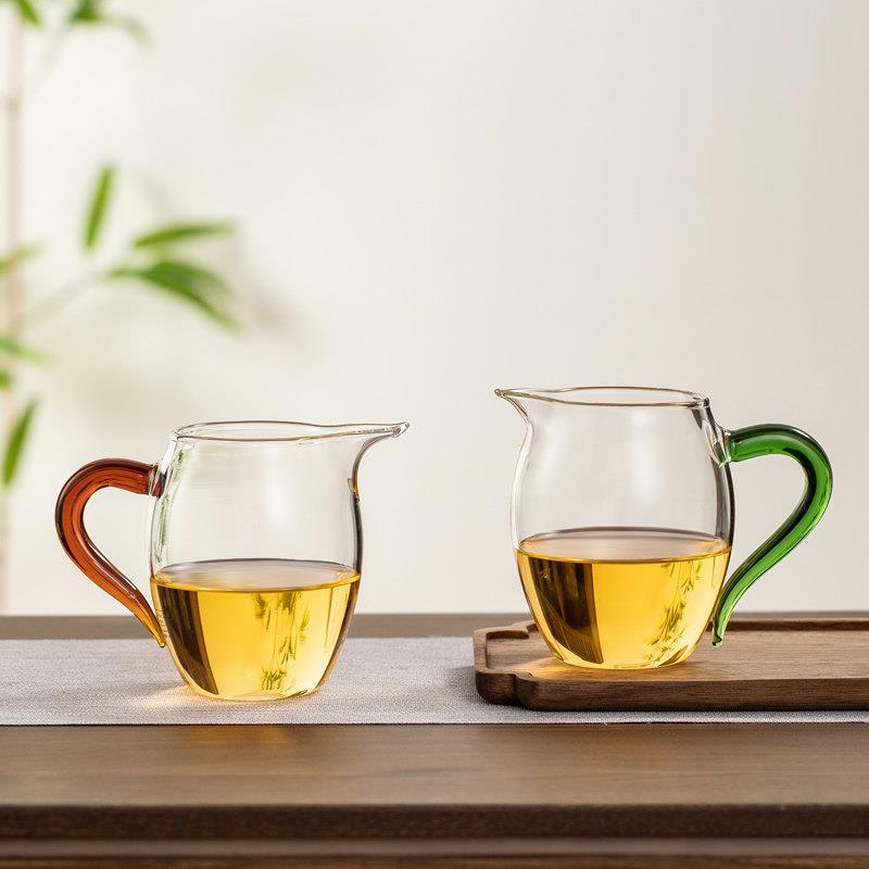 公道杯玻璃分茶器 带茶漏一体高档茶海 茶具功道茶杯加厚耐高温