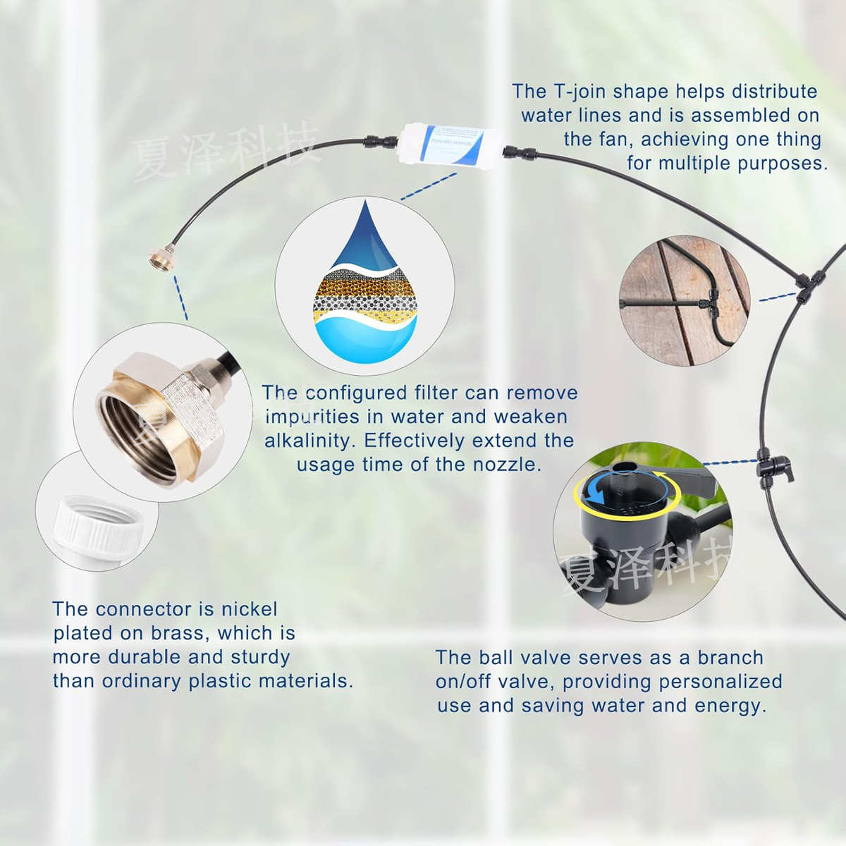除尘喷雾冷却系统系统天井可过喷雾的套装花园滤低压户外降温阳台