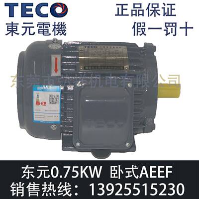 电机0.75W卧式AEEFF3TEGH80M2750W东刹车制动马达1HP