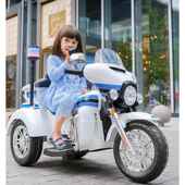 高档萨特儿童电动托车摩超大号警男女宝宝玛玩具车可车坐人充电三