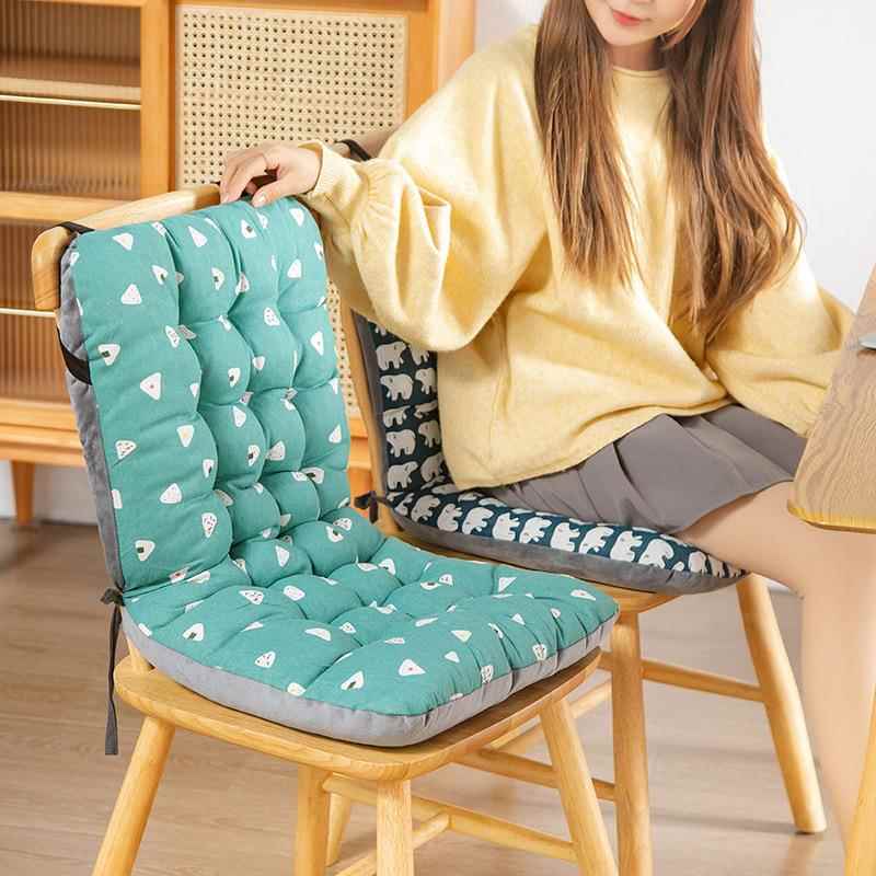 加厚餐椅坐垫屁垫办公椅子靠背一体座垫靠垫学生椅垫冬天保暖四季