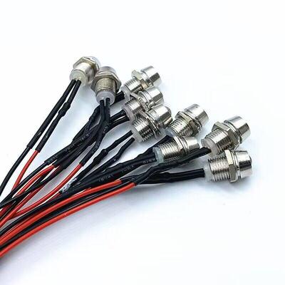 F3 5 8 10mmLED发光二极管3V6V9V12V24V48V带杜帮线插头线长20CM