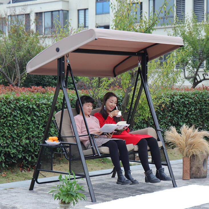 户外吊椅秋千摇椅吊床 家用庭院阳台露台秋千 椅铁艺成人休闲躺床