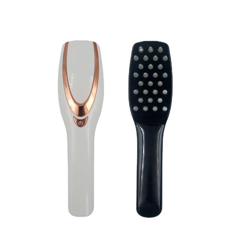 震动按摩梳电动头皮护理仪头部按摩器充电式彩光护发梳子现货