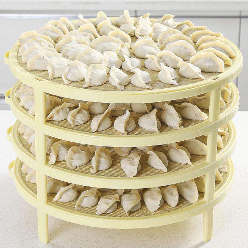 多层饺子托盘家用青竹多层饺子帘竹子盖连摆水饺的盖帘包竹饺子托