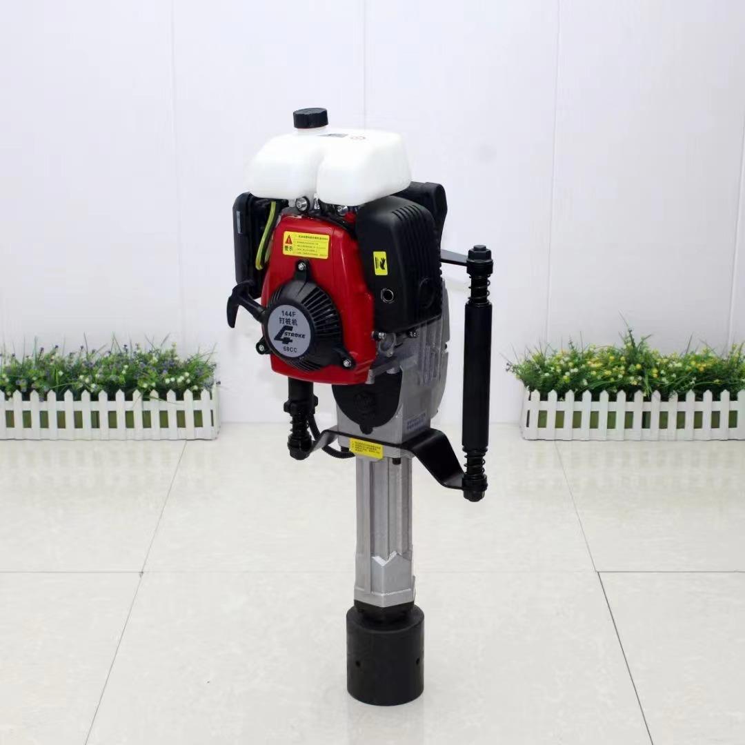 小型打桩机防汛抢险手持打桩机河堤抗洪防汛护栏加固便携式植桩机