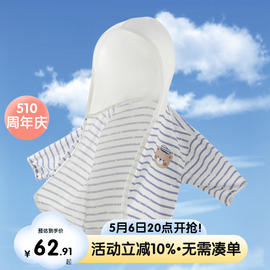 婴儿防晒衣夏季薄款莫代尔零碳轻薄透气宝宝皮肤衣凉感空调衫外套