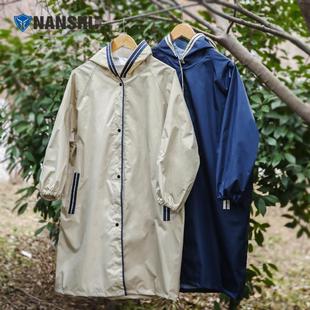 儿童雨衣男女童全身防水雨披带书包位中大童小学生上学 加大风衣式