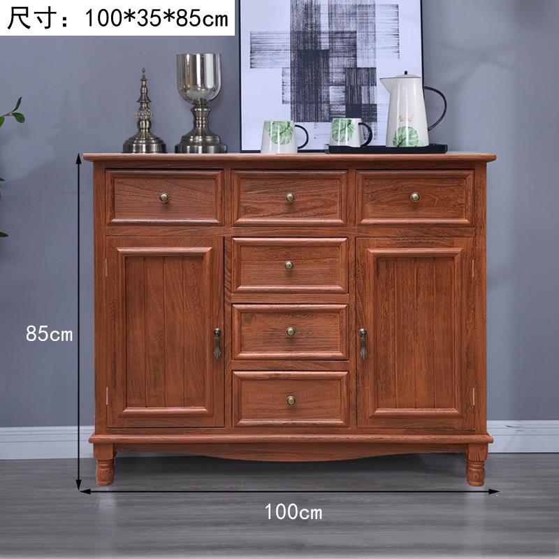 正品斗柜木美式收纳储物小柜五斗实柜客厅靠墙子家用餐边柜室置卧