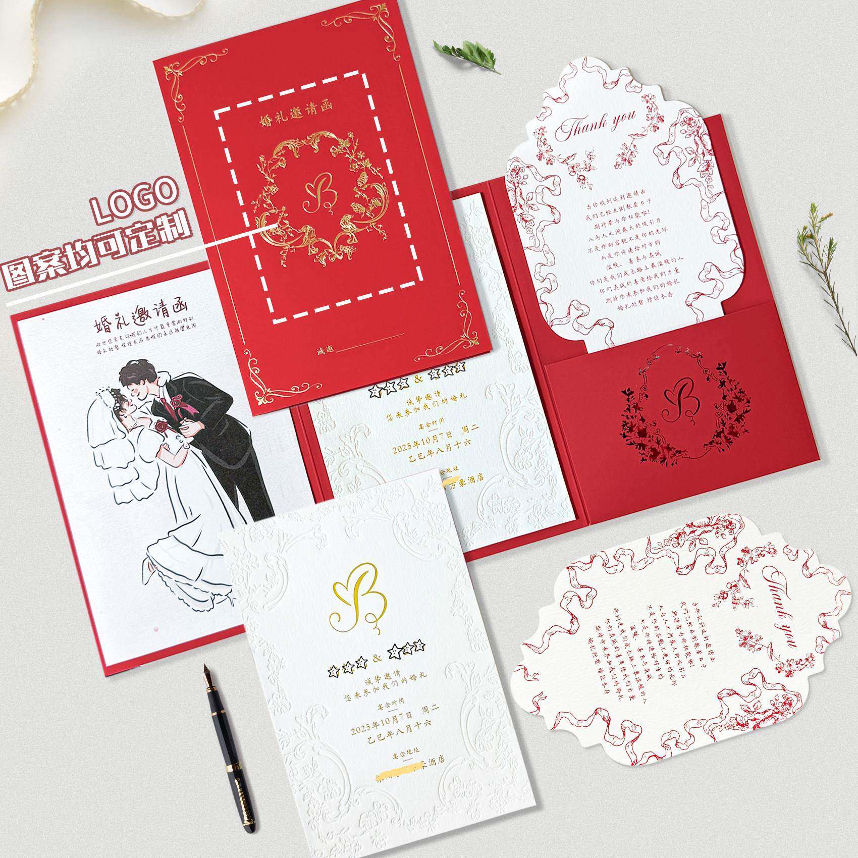创意婚礼请柬结婚邀请函定制高级感商务生日请帖商务请柬