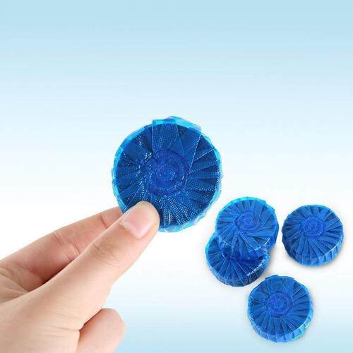 60pcs Blue Bubble Automatic Toilet Cleaner Tablet Blocks Loo