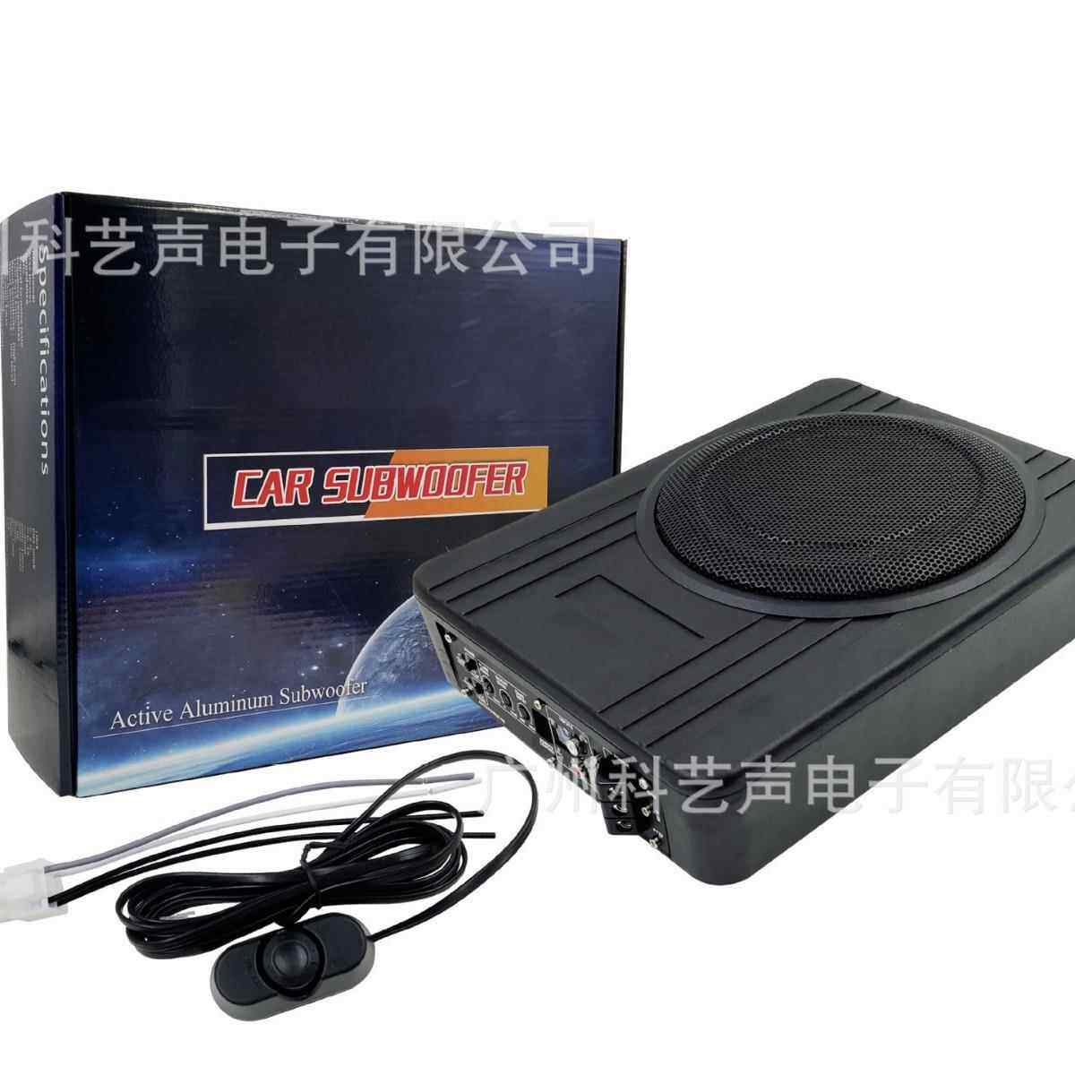 直销大功率车载音响改装12V有源小钢炮8寸10寸超薄汽车低音炮