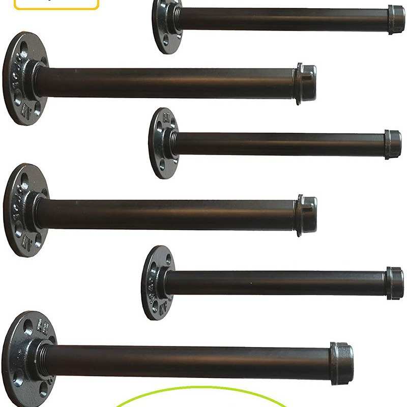 砖供北欧层板铁艺水管支撑架复古托架单层管子墙上置物架壁挂