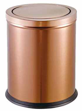 和畅HCGPX-110E摇盖垃圾桶玫瑰金翻盖垃圾桶时尚创意免脚踏酒