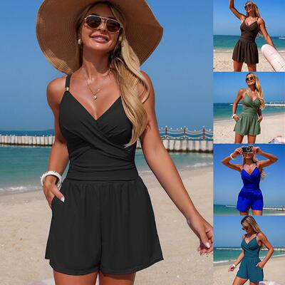 Swimsuit women's one-piece flat cornered conservative anti