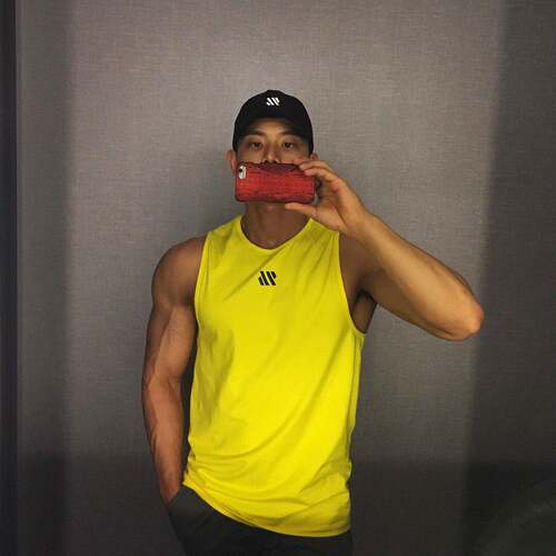Men Color Singlet Breathable Comfortable Tank Casual