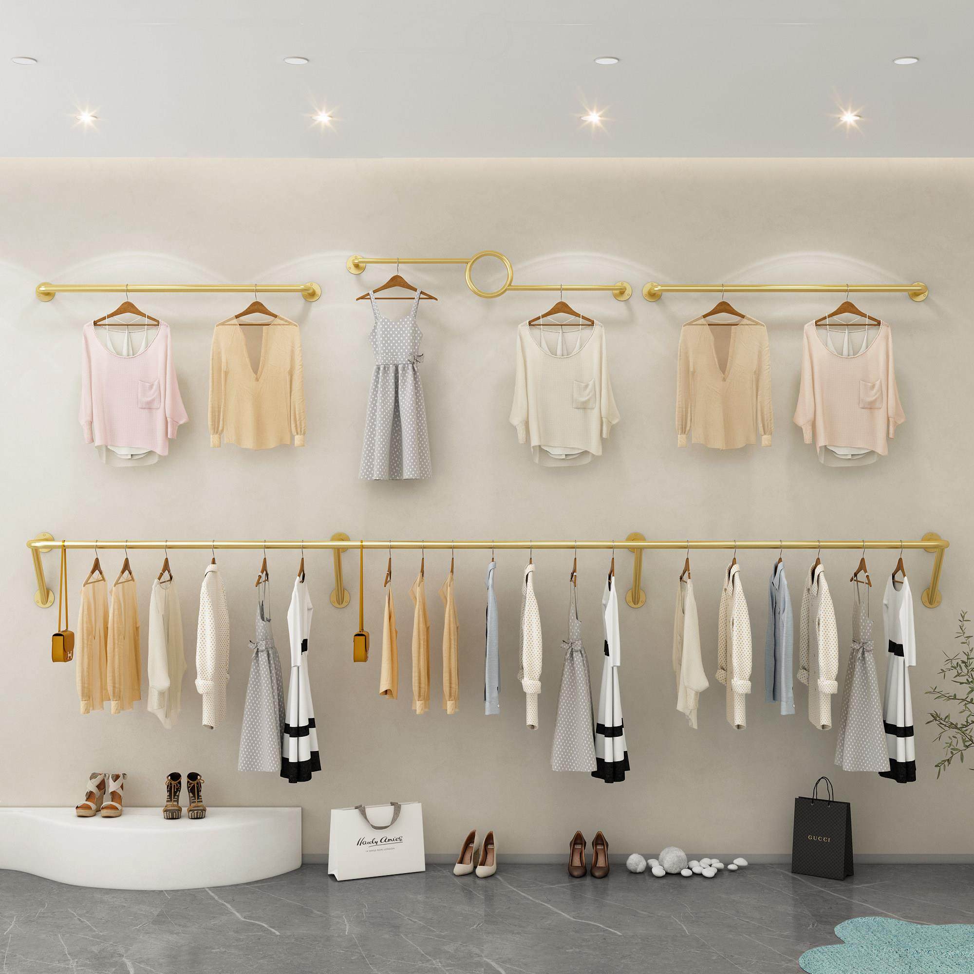 服装店展示架上墙壁挂侧挂架女装童装店货架纳米金挂衣架子陈列架,商业/办公家具,服装展示架,淘宝优惠券,粉丝福利购,淘宝优惠卷