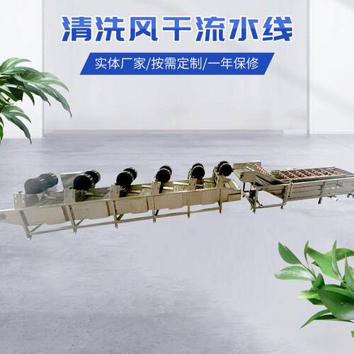 果蔬气泡清洗机水果蔬菜清洗设备全自动大型商用连续叶类洗菜机