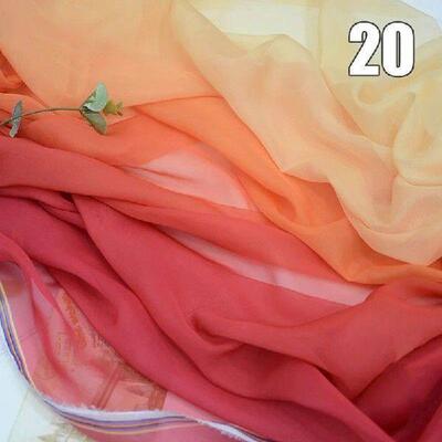 1M Gradient Chiffon Fabric Rainbow Organza Tulle Fabric For
