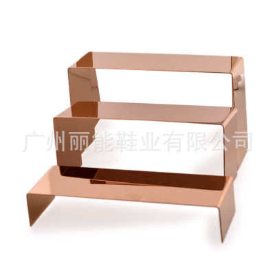 供应不锈钢鞋托架展示架精品鞋子包包展示架鞋店陈列道具架三件套