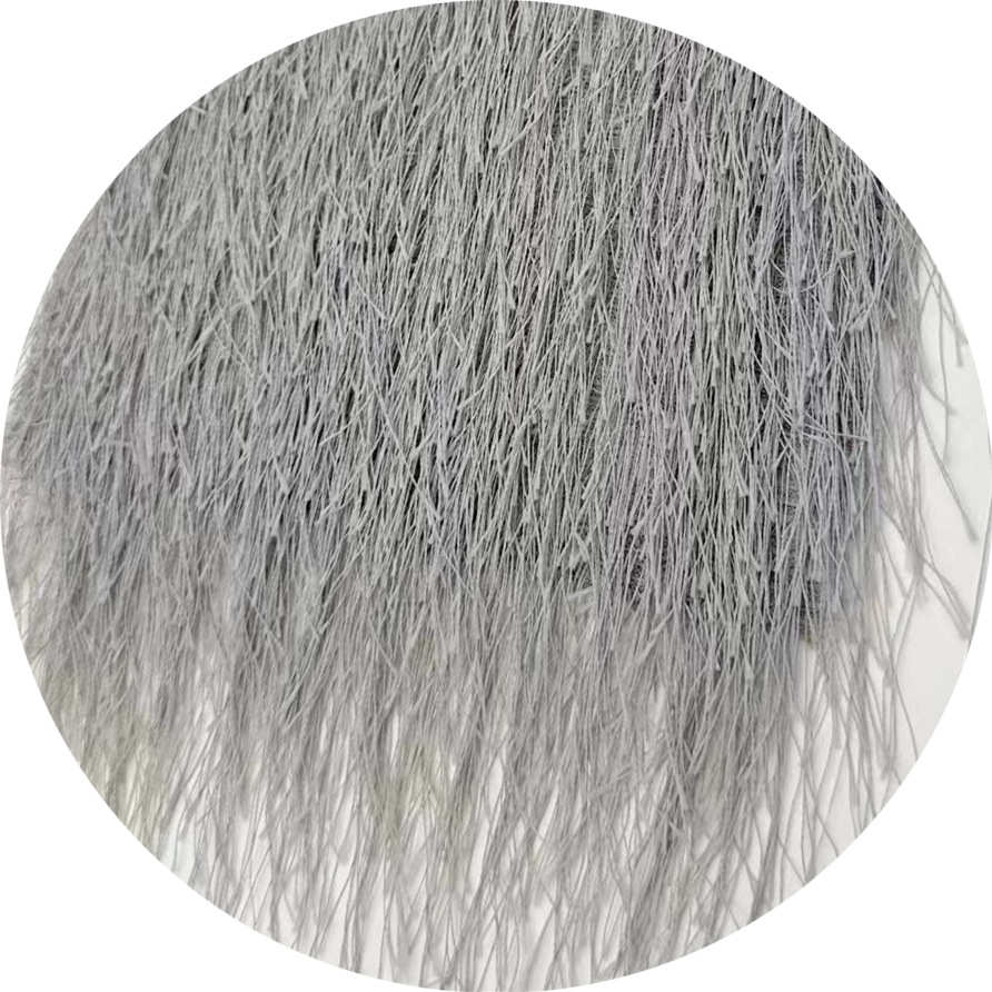 现货40mm长毛丝绒流苏绒蝴蝶绒长丝香妃绒 松针绒面料