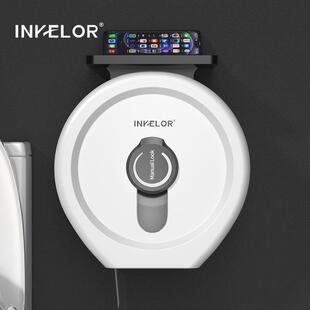 厕所带卷轴卫生间免打孔厕纸盒酒店宾馆大盘抽纸盒壁挂式大卷纸