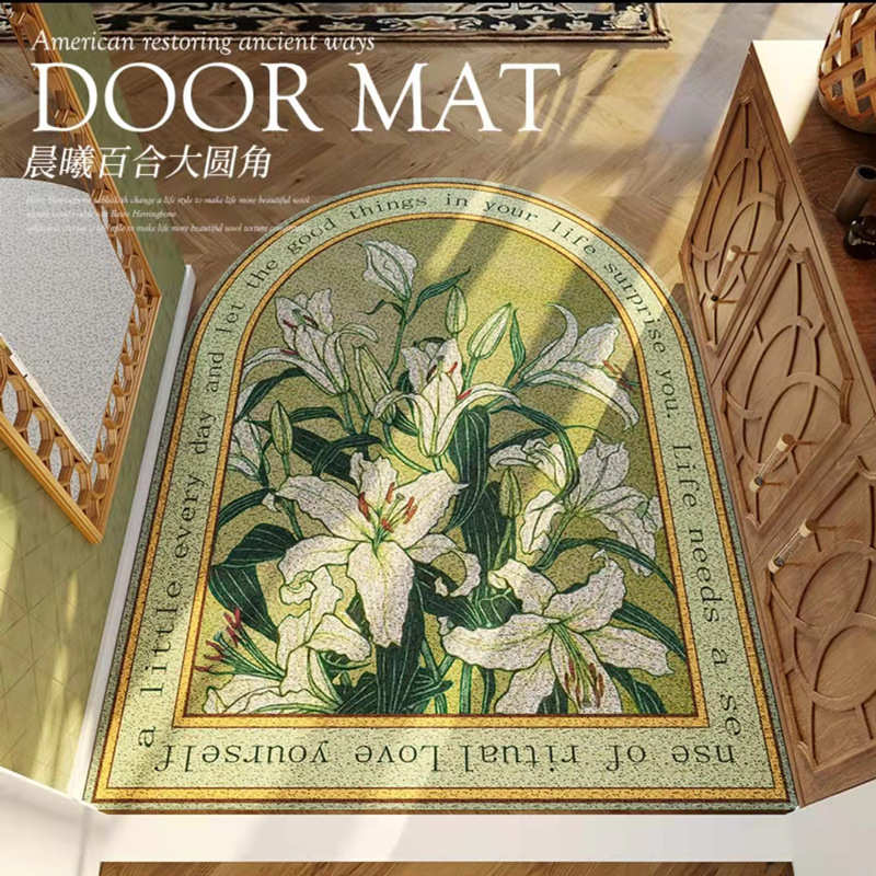 美式田园风丝圈地垫进门入户玄关处蹭土除尘脚垫浴室卫生间防滑垫