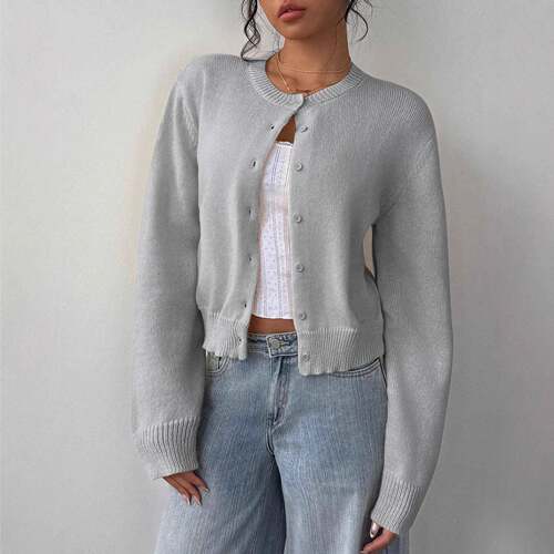 Sweater Jacket Womens Fashion Casual Knit Fitted Spring