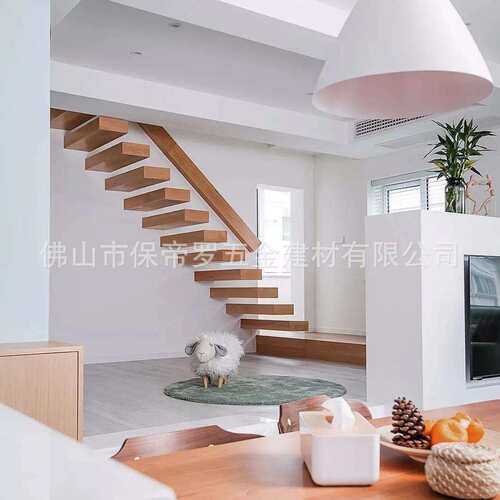 悬浮楼梯可复式楼钢板楼梯办公商用直梁楼