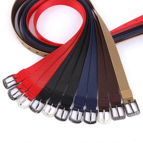 尼龙腰带 2.5cm帆布合金针扣皮带女学生军训裤带belts belt women