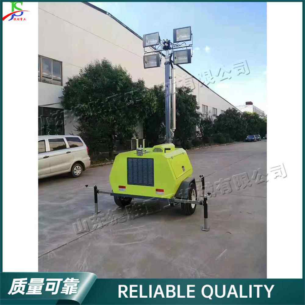 全自动工程施工用照明车夜间作业辅助设备手推式升降灯塔车