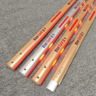 蓝卡椭圆道闸杆带灯停车场抬杆防砸胶条升降起落杆小区直杆铝合金