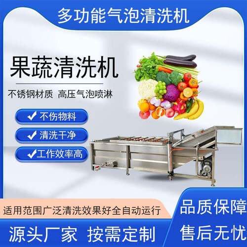 果蔬气泡清洗机设备草莓樱桃水果清洗机芸豆黄瓜气泡清洗设备