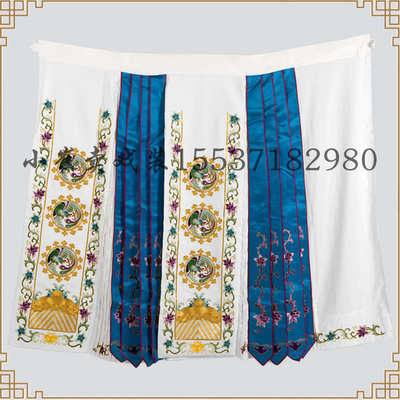 戏曲服装京剧花旦青衣罗裙全金团凤飘带白花裙百褶裙花腰包大褶裙