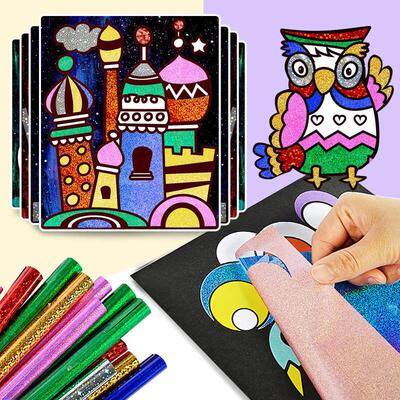 9pcs-15pcs Childrens DIY Shining Magic Transfer Colorful st