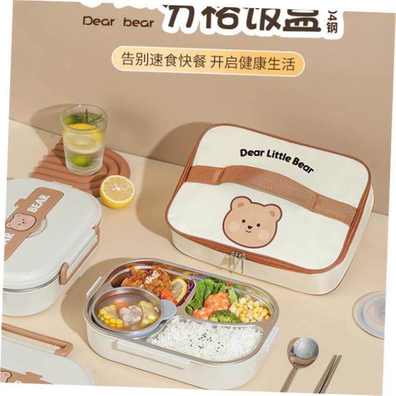 Stainless Steel cute lunch box for kids food container 饭盒 - 实物图