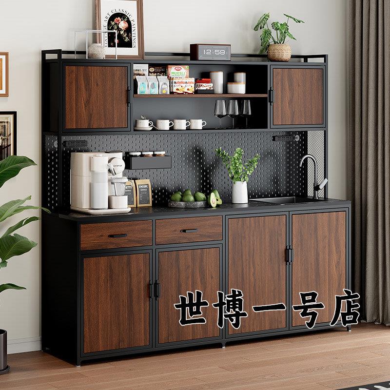公司办公室水吧台一体柜工作台咖啡柜操作台商用茶水柜水槽一体柜