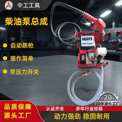 电动柴油抽油泵220V带压力开关自动停泵高精度流量计加油泵