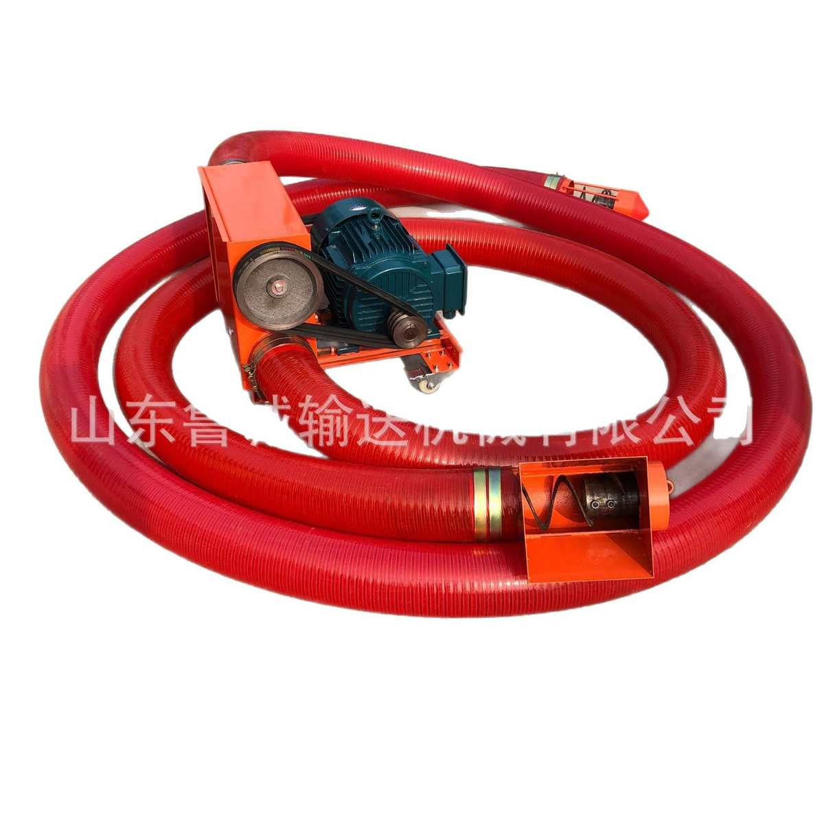 中驱软管螺旋绞龙吸沙电动提升输送上料机提升石英砂入仓装车装包