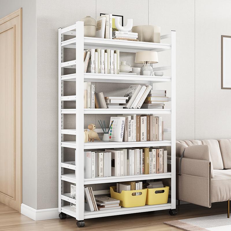 铁艺书架图书馆置物架家用儿童书本收纳架客厅书柜铁架子钢制货架