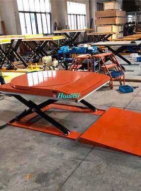 szhoular好拉MJ-G1004低放型电动升降平台带可旋转圆形转盘升降机