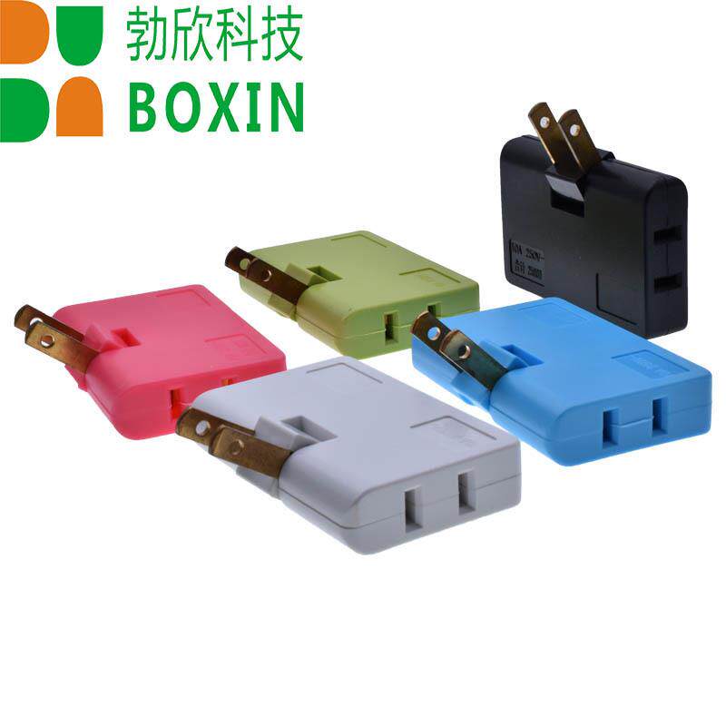 180度可旋转一转三电源转换插头国标转换器超薄无线JET插线板608A