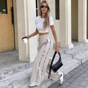 Women's Leopard Patchwork Belted Pants Womenswear Spring &