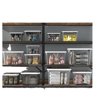 收纳箱家用储物箱透明玩具杂物收纳盒大号衣服整理箱零售塑料筐