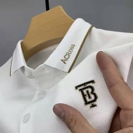 翻领Polo衫男士短袖t恤夏季商务上班工作服男装大码休闲百搭潮流